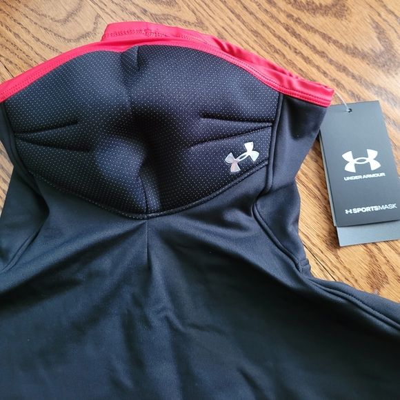 Mens under armour ColdGear Sportsmask Mock Long Sleeve Shirt size XL - Picture 2 of 6